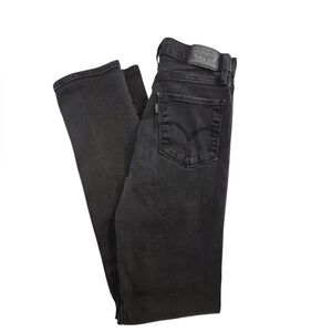 LEVIS High Rise Straight Black Jeans